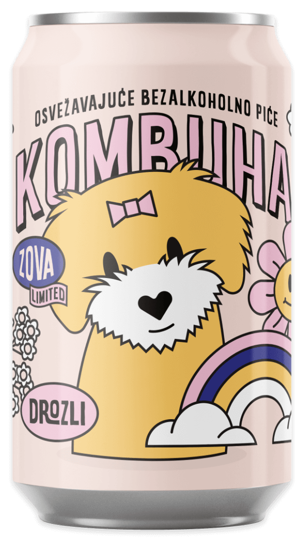 Drozli Kombuha Zova u limenci – prirodan fermentisani napitak od cvetova zove